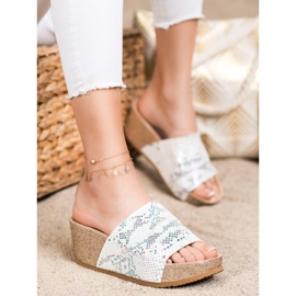 Bona Fehér ék papucs 1