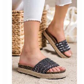 Groto Gogo Fekete papucs csapokkal 2