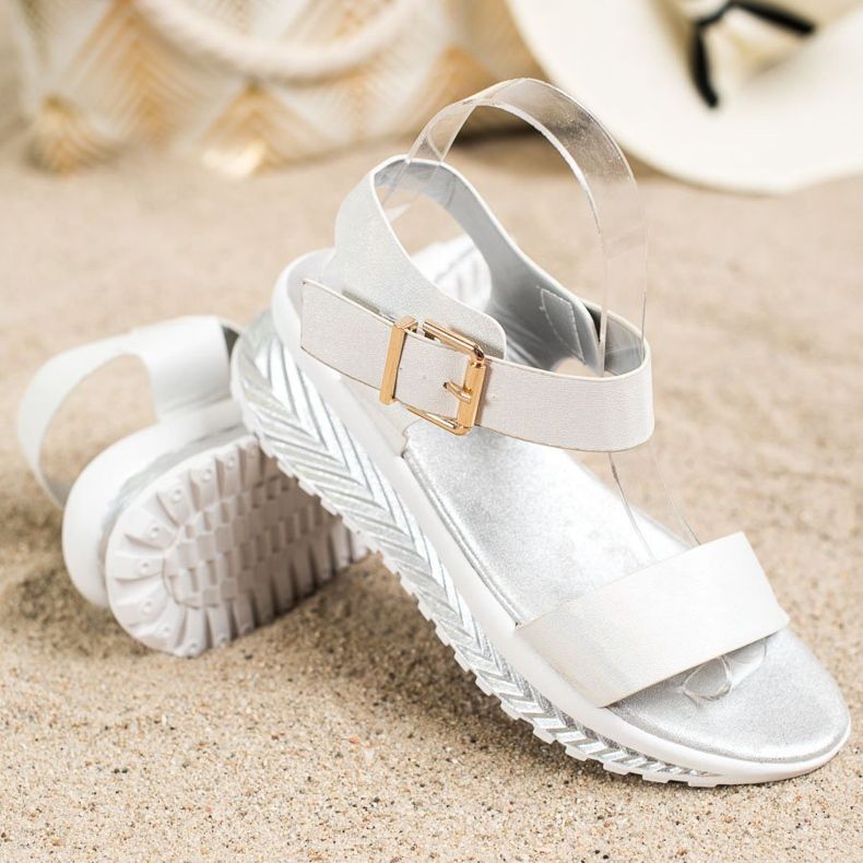 Groto Gogo Szandál A Platformon Csillogással fehér 1