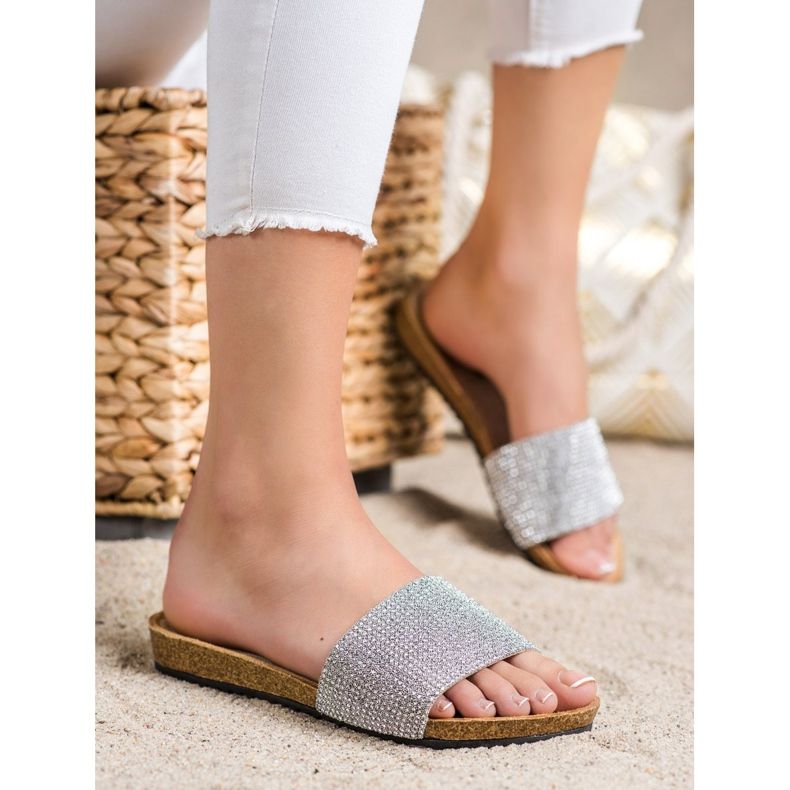 Bona Elegáns papucs köbös cirkóniummal ezüst 1