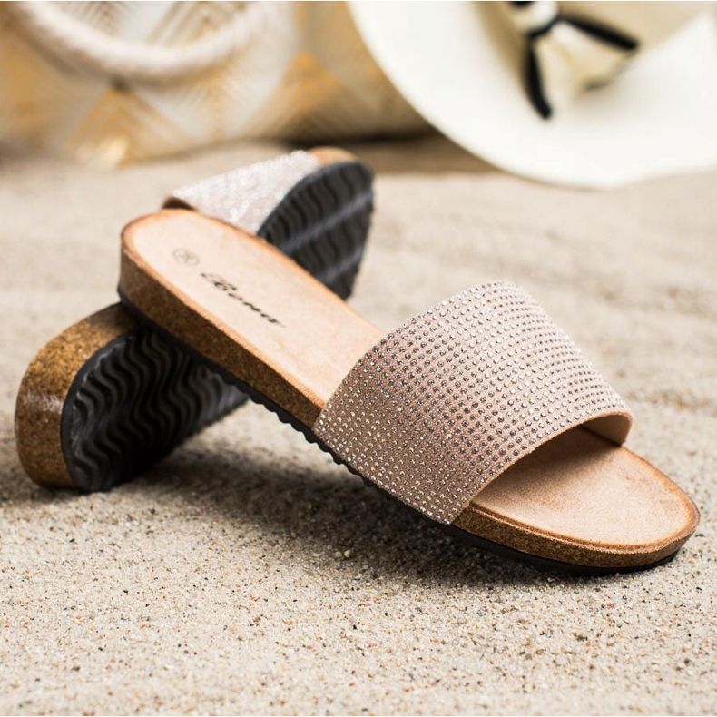 Bona Elegáns papucs köbös cirkóniummal rózsaszín 1 Bona Elegáns papucs köbös cirkóniummal rózsaszín 1