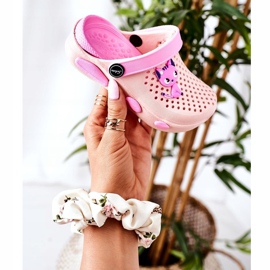 Gyermek rózsaszín Crocs rózsaszín papucs Olivia 2 Gyermek rózsaszín Crocs rózsaszín papucs Olivia 2