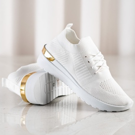 SHELOVET Kényelmes csúszós cipők fehér 1