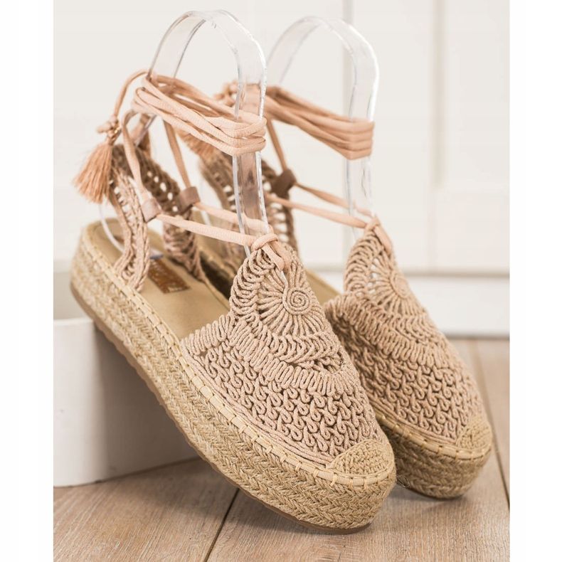 Seastar Kötve Espadrilles A Platformon bézs 1