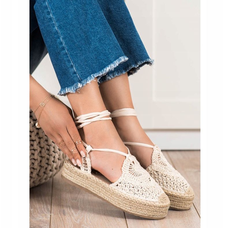 Seastar Kötve Espadrilles A Platformon bézs 2