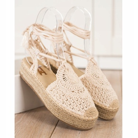 Seastar Kötve Espadrilles A Platformon bézs 1