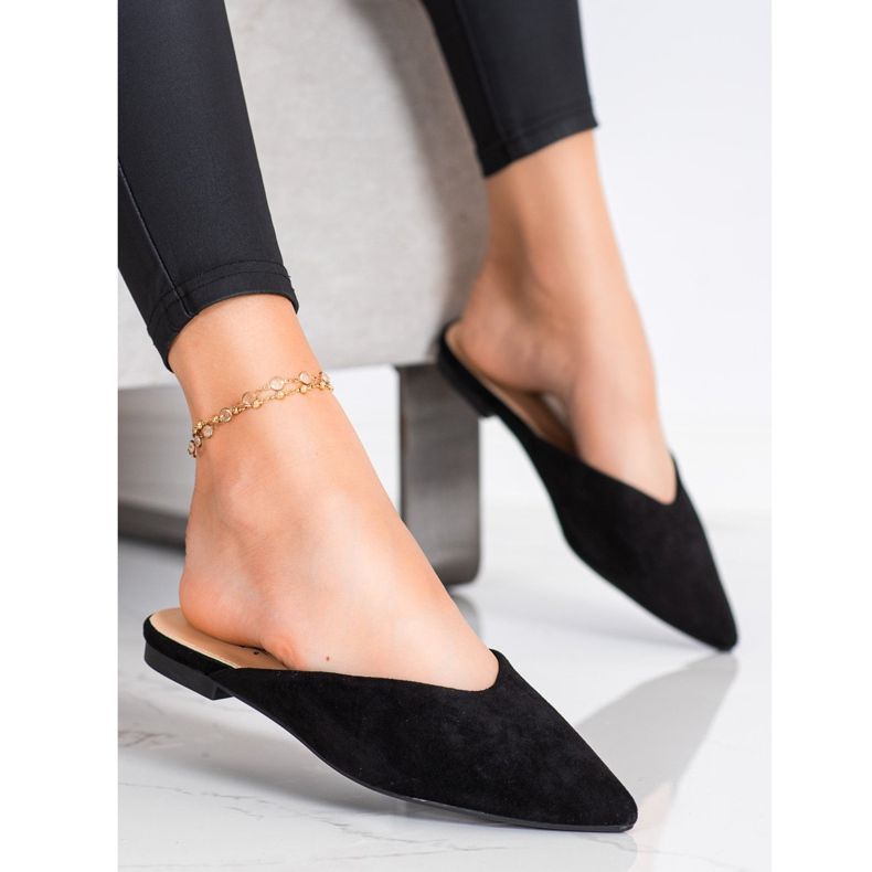 Seastar Spitz velúrpapucs fekete 2 Seastar Spitz velúrpapucs fekete 2