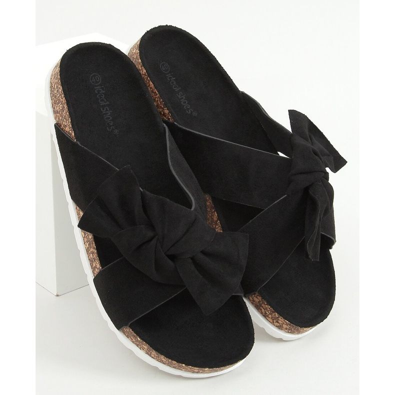 Fekete parafa papucs 7853 Fekete 1