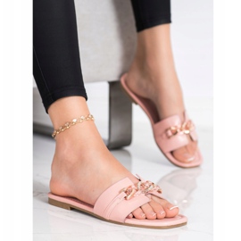 Renda Elegáns papucs díszítéssel rózsaszín 1