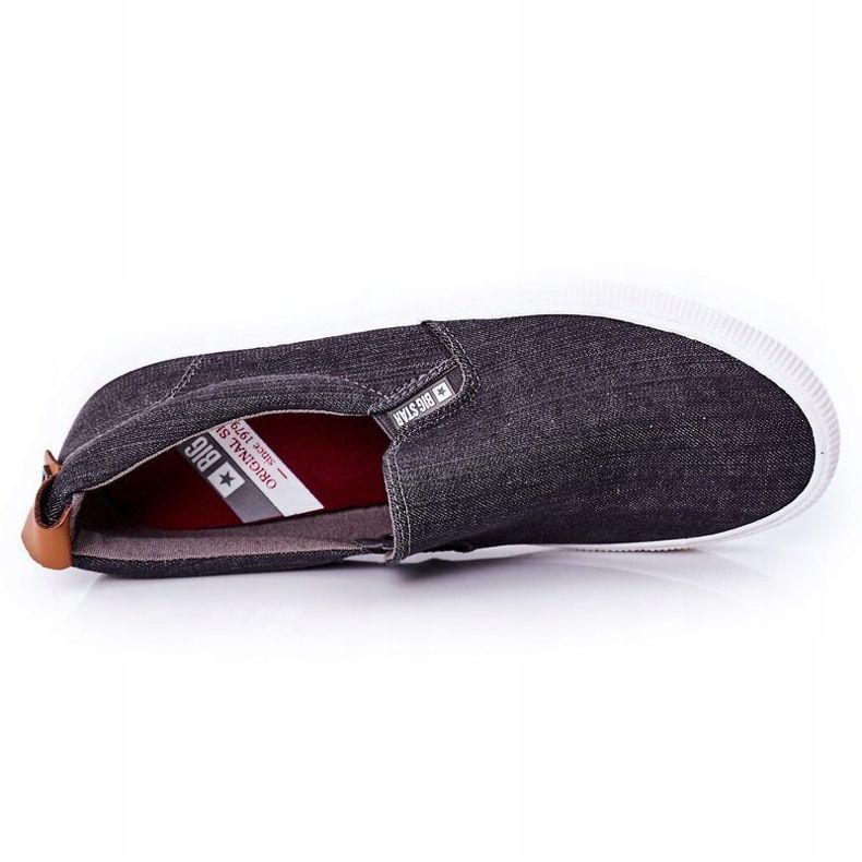 Férfi cipők Slip-On Big Star DD174162 Szürke 1