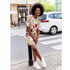 Női magas cipők Manhattan fehér platformján 2