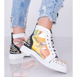 Fekete -fehér átlátszó csizma Lea csapokkal 1