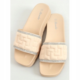 Női bézs papucs 35-211 Bézs 1