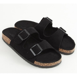 Fekete parafa papucs MS10005 Fekete 1