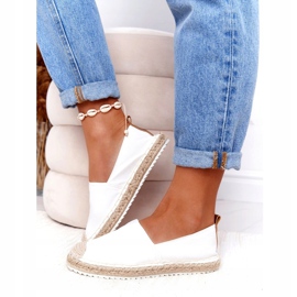 Espadrilles fonott talpon Big Star HH274493 Fehér bézs 4