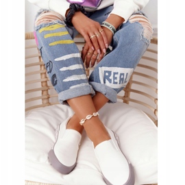 Női cipők Slip-on Big Star HH274007 Fehér 5