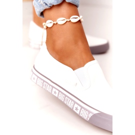 Női cipők Slip-on Big Star HH274007 Fehér 4