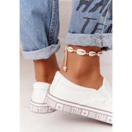Női cipők Slip-on Big Star HH274007 Fehér 3
