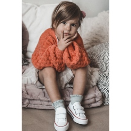 Gyermek alacsony cipők tépőzárral Big Star HH374095 Fehér 3