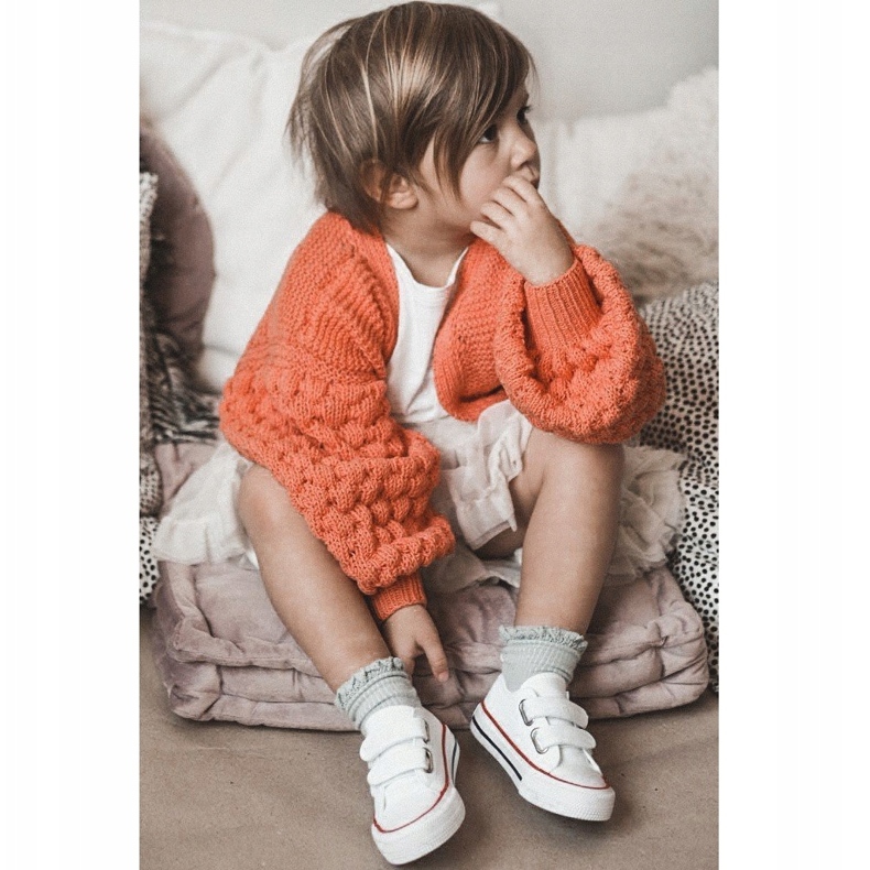 Gyermek alacsony cipők tépőzárral Big Star HH374095 Fehér 2