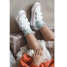 Gyermek alacsony cipők tépőzárral Big Star HH374095 Fehér 1