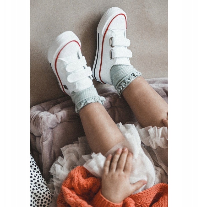 Gyermek alacsony cipők tépőzárral Big Star HH374095 Fehér 1