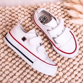 Gyermek alacsony cipők tépőzárral Big Star HH374095 Fehér 6