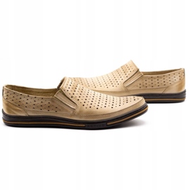 Polbut Férfi áttört cipő 2107P, bézs 4