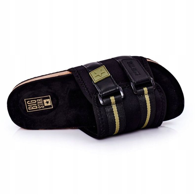 Férfi profilozott papucs Big Star HH174058 Black fekete 1