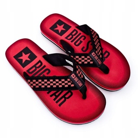 Férfi papucs Big Star HH174811 Red fekete piros 1