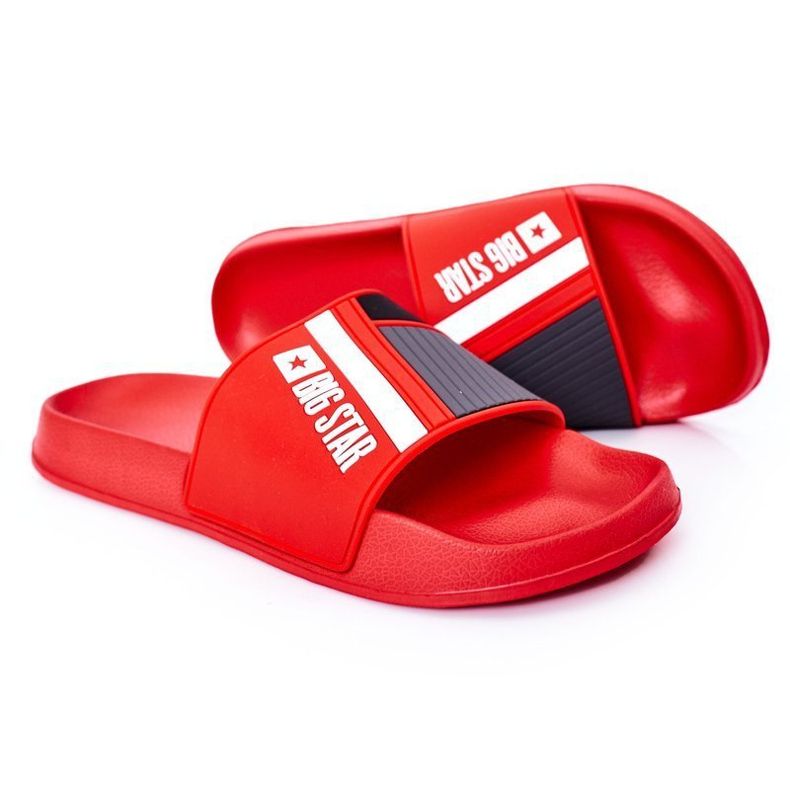 Férfi Big Star HH174835 Piros papucs 1