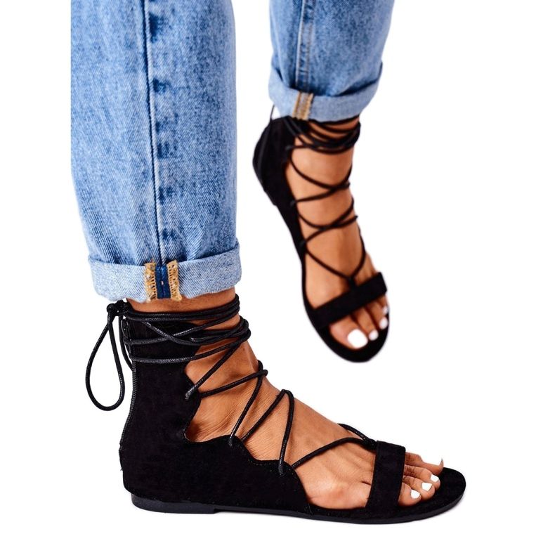 Fekete Lu Boo Gladiator szandál 2