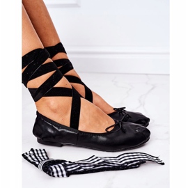 Fekete Lu Boo kötött balerinák 1