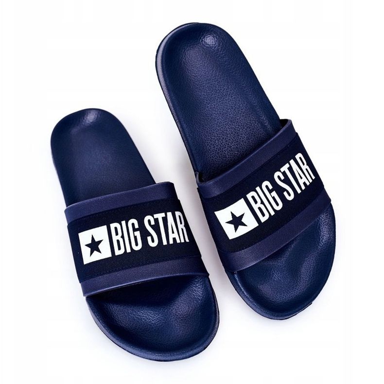 Férfi Big Star HH174833 Navy blue papucs sötétkék 2