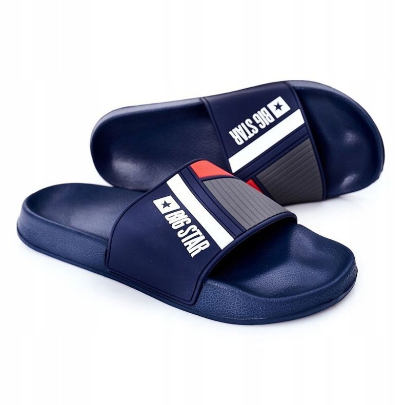 Férfi Big Star HH174837 Navy blue papucs sötétkék 2