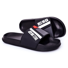 Férfi fekete Big Star HH174836 papucs 1