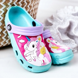 Gyermek habpapucs Crocs Green Violet Oscar ibolya zöld 2 Gyermek habpapucs Crocs Green Violet Oscar ibolya zöld 2