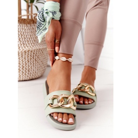 PS1 Egy pillanat Gumipapucs lánccal világoszöld 1