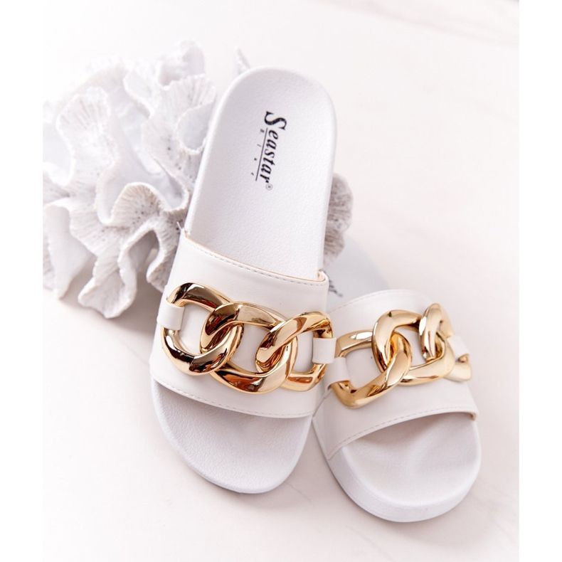 PS1 Egy pillanatra gumis papucs lánccal fehér 1