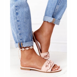 PS1 Bőrpapucs lánccal bézs Lépésről lépésre 1