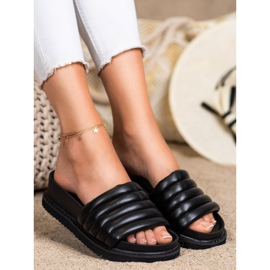 Seastar Könnyű Eco bőr papucs fekete 2