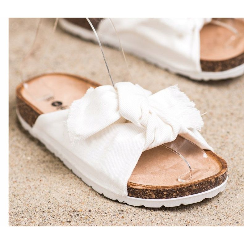 Forever Folie Kényelmes textil papucs fehér 2