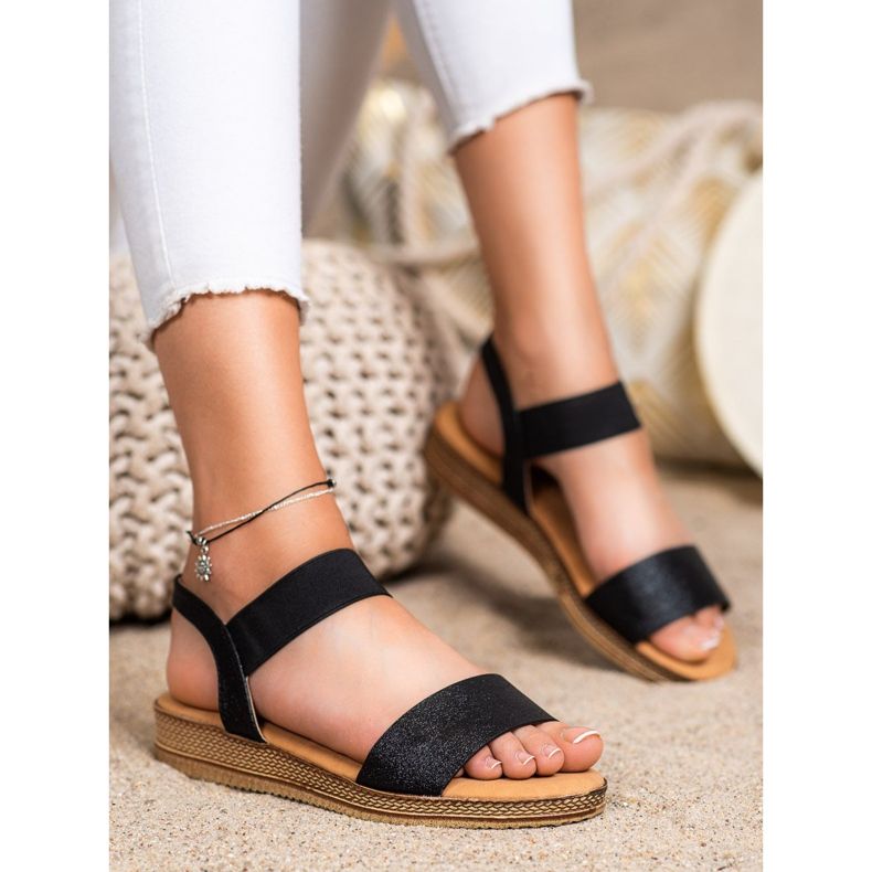 Kayla Fekete Slip On Sandals 2