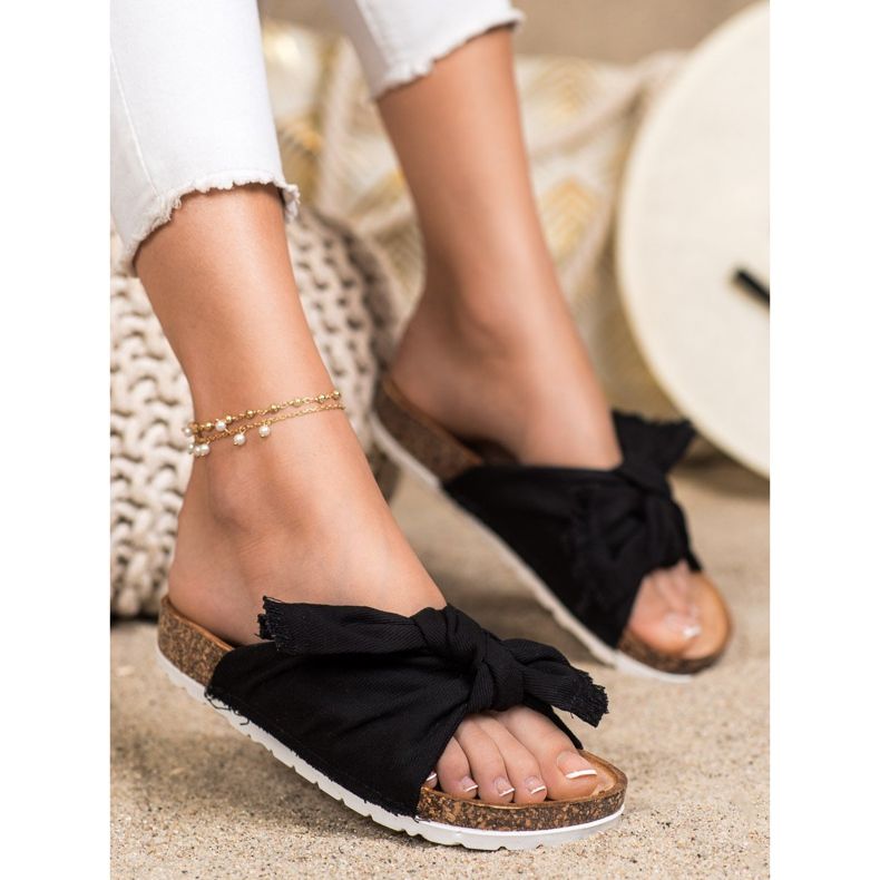 Forever Folie Kényelmes textil papucs fekete 1 Forever Folie Kényelmes textil papucs fekete 1