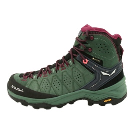 Salewa Ws Alp Trainer 2 Mid Gtx W 61383-5085 túracipő fekete zöld 1