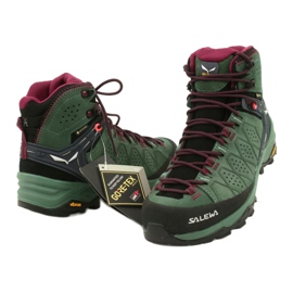 Salewa Ws Alp Trainer 2 Mid Gtx W 61383-5085 túracipő fekete zöld 3
