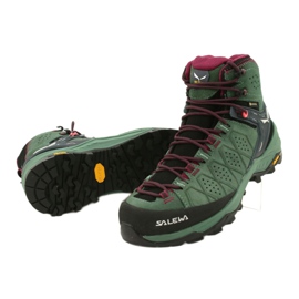 Salewa Ws Alp Trainer 2 Mid Gtx W 61383-5085 túracipő fekete zöld 4