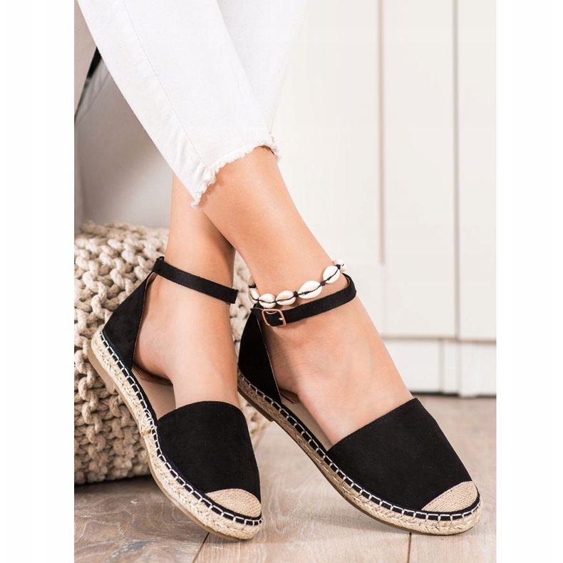 Kayla Fekete espadrilles csattal 1 Kayla Fekete espadrilles csattal 1