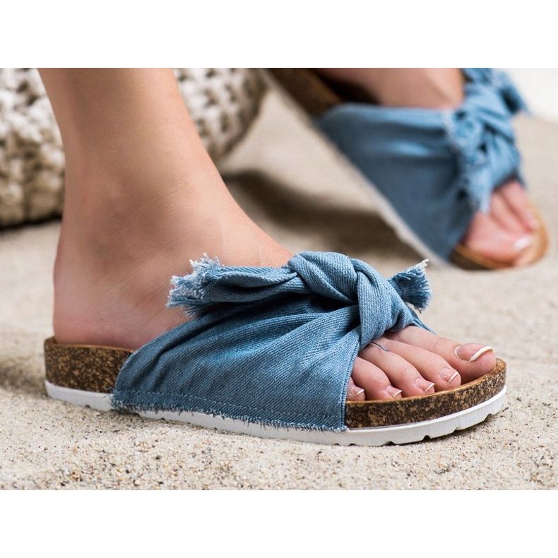 Forever Folie Kényelmes textil papucs kék 2 Forever Folie Kényelmes textil papucs kék 2