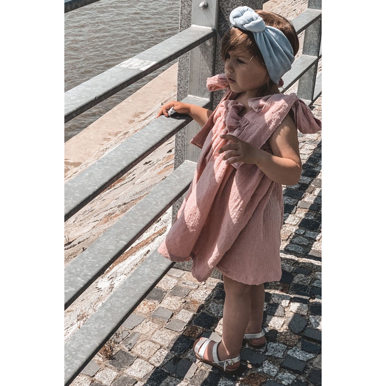 Gyermek ezüst Natalie fényes szandál 4